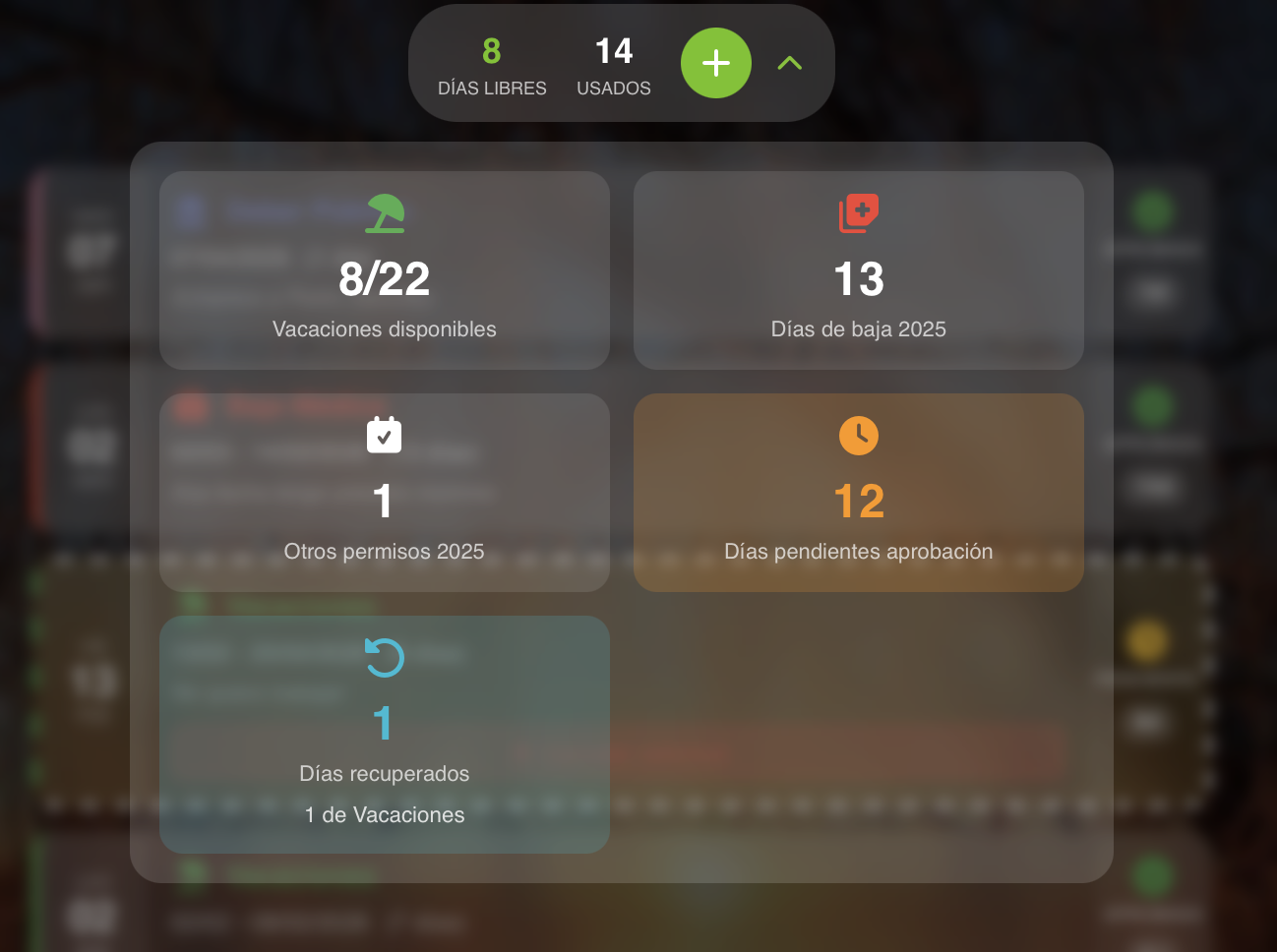 Estadisticas vacaciones PC